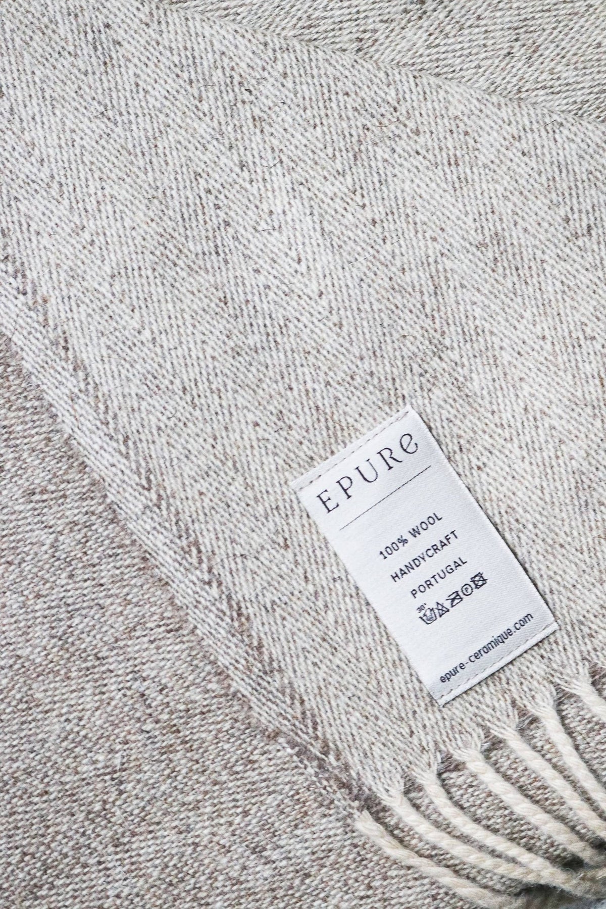 Plaid en laine Brume