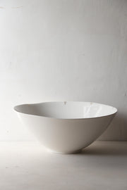 Grand saladier en porcelaine simple griffé Or
